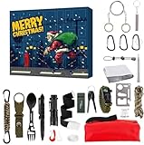 HIMS Weihnachtskalender 2024 MäNner | Survival Kit Weihnachtskalender | 2024 Adventskalender Weihnachten | Werkzeug Adventskalender 2024 FüR Erwachsene Teenager (D)