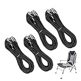 Povanjer Elastisches Kabel für Gartenstuhl, universeller Ersatz für 4 Gartenstühle, wirtschaftliche Ersatzlösung für Liegestühle, Stühle für Sonnenliegen, Stühle für