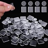 Larrel 80 Stück Anti-Rutsch-Pads für Glastischplatten, Transparent Gummipuffer Elastikpuffer ürpuffer Pads 2 mm Dick für Glasplatten Schutzpuffer Türen, Schränke, Schubladen, Tastatur