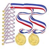 NULYLU 12 Stück Sportmedaille Fußball Auszeichnung Fußball Trophäe Für Auszeichnung Medaillen Auszeichnung Medaillen Fußball Medaillen Fußball Silbermedaille Baseball
