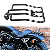 DREAMIZER Motorrad Hinterradgepäckträger, Motorrad Solositz Hinterradgepäckträger Kompatibel mit Harley Sportster XL 883 48 72 1200, 2004-2015, Schwarz