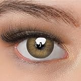 Kontaktlinsen farbig ohne Stärke braun | farbige blraune Jahreslinsen | weiche Linsen | 2 Stück Farblinsen + Linsenbehälter | 0.0 Dioptrien | natürliche Farben | Charmiga Roma Brown