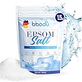 BIBODU Epsom Salz 1500gr | Natürliche Bittersalz zum Entspannen, Revitalisieren und Erholen | 100% reines Magnesiumsulfat perfekt für entspannende Bäder, Entgiftung und Muskelregeneration