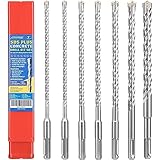KapStrom 7-teiliges SDS Plus-Hartmetallbohrer-Set (6/8/10/12/14 mm) für Bohrhämmer und Schlagbohrmaschinen, Wolframspitze für Beton und Ziegelmauerwerk
