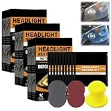 Scheinwerfer-Reinigungs-Kit,Scheinwerfer-Reinigungstücher für Auto,Automotive Headlamp Restoration Fluid Oxidized Kit,verwendet um,vergilbte,zerkratzte und oxidierte Headlight Restoration (3)