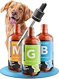 ENEMEL Komplett-Set Hund Tropfen – 3X 100 ml flüssiges Nahrungsergänzungsmittel Hund mit Vitamin B Komplex, Gelenk Komplex (Kollagen, Hyaluronsäure & MSM) & Multivitamin, Made in Germany