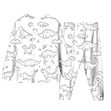 Zannycn Pyjamas Zum Ausmalen Für Kinder Cartoon Druck DIY Handbemaltes Schlafanzüge Schlafanzüge Zum Ausmalen Hausanzug Locker Und Bequem Pyjama Pyjama-Sets Zum Ausmalen Für Jungen & Mädchen