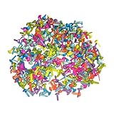PLAFOPE 100 Stück Mini Brads Rundkopf Pastellfarben Bunte Musterbeutelklammern für Scrapbooking Basteln DIY Fotohalter Papierhandwerk