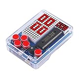 Henakmsl DIY Spielekonsole Löten Bausatz, Elektronik Baukasten DIY Elektronik Lötübungsset mit Acrylgehäuse Handheld Game Console Retro-Spielekonsolen für Löten Erwachsene Anfänger Löten Lernen Set