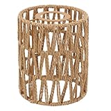 Natürlicher Rattan Lampenschirm - Boho Hängelampe & Stehlampe Design - Pendelleuchtenschirm - Korblampen Hängend, Laterne, Tischleuchte, Hängeleuchten, Deckenlampe - Ersatzschirm Ø 12cm