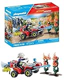 PLAYMOBIL | Action Heroes | Feuerwehr Quad löscht Heckenbrand | Feuerwehrauto | Spielzeug für Kinder ab 4 Jahren | 71825