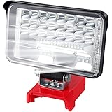 Baustrahler Led Akku Für Milwauke-e 18v Akku, Superhell 30/48/84leds 5400lm/7200lm/9800lm 108w/144w/204w Baustellenlampe Arbeitsleuchte Akku Werkstattlampe 180° Drehbar Campingleuchte Wasserdicht