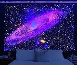 HOLAVIDA Wandteppich, Galaxie, fluoreszierender Weltraum, Sternenhimmel, abstrakter Wandbehang, ästhetisch, astronomisch, geheimnisvolle Wanddekoration (200 cm x 150 cm)