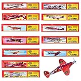 HONGECB Gleitflugzeuge Set, Styroporflieger Set, Einzeln Verpackten Styropor Segelflugzeuge, Styroporflieger, für Kindergeburtstag Gastgeschenke, 12 Stück