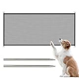 Ancsttu Hundegitter,Faltbare und Tragbare Hundebarriere - Hohes Verstellbares Netz für Hundetüren Wohnzimmer Schlafzimmer Flur Küche Badezimmer Klein Mittel Außenbereich Garten Hintergarten