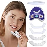 2 Paar Perfect Smile Zahnprothesen-Veneers Oben Und Unten, Kosmetische Clip-In-Veneers-Zähne, Temporäre Zahnaufhellung, Snap-On-Veneers-Zähne Für Männer Und Frauen