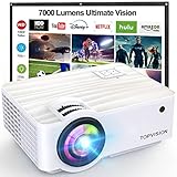 HOPVISION Beamer, Full HD 1080P Bluetooth 5.1, Tragbare Mini Beamer 4K Heimkino Unterstütz, 200' Display Smart Projektor Outdoor Kompatibel mit Smartphone/HDMI/USB/Pad/Fire Stick/PS5