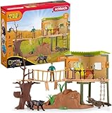 schleich 42507 WILD LIFE Abenteuerstation, NatGeo Special Edition, 68 Teile Spielset mit 5x Tierfiguren, 1x vollbewegliche Ranger-Figur und viel Zubehör, Spielzeug für Kinder ab 3 Jahren