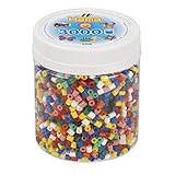 Hama Perlen 209-00 - Bügelperlen Dose mit ca. 3000 Midi Bastelperlen mit Durchmesser 5 mm, in 10 verschiedenen Farben, kreativer Bastelspaß für Groß und Klein