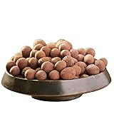 Bavooty Blähton Tongranulat,Grobkörniges Tongranulat,Hydrokultursubstrat,Tongranulat für Zimmerpflanzen & Hydrokultur,Pflanzgranulat,Hydrokultur Granulat,für Pflanztöpfe Drainagematerial,1L,5-10mm