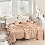 Kühlende Seidendecke für heiße Schläfer, Eisseide, volle Größe (Kamel, 101,6 x 152,4 cm)