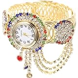 Yardwe Damen Quarzuhr Elegantes Design Leichtes Legierungsarmband Klassische Analog Armbanduhr Modische Uhr Geschenk für Frauen Alltag Business