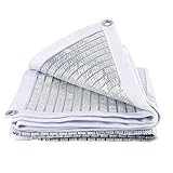 Schattennetz aus Aluminiumfolie für Gewächshaus und Isolierung, 2 m x 4 m, reflektierend, Eryption, Kurbeln für Balkon, Beschattung und Staubschutz