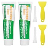 ZITFRI 200g Wandreparaturpaste mit Schaber Wandreparatur Creme 2 Stück Reparaturmittel zur beschädigte Wand Fertige Spachtelmasse in Naturweiß, Schnell zur Reparatur (100g x2)