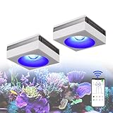PopBloom 2 Stück RL90 WiFi Meerwasser led beleuchtung für aquarium reef led lampen Vollspektrum für 90cm 120cm Meerwasseraquarien
