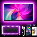 KANTUTOE TV LED Hintergrundbeleuchtung, 4 M LED-Streifen für 43-55 Zoll TV, Musik Sync Farbe wechselnde TV-Lichter mit APP und Fernbedienung USB Powered LED-Lichter für Zimmer