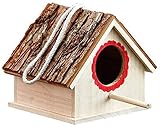 YXUANYZNB Holz Nistkasten Vogelhaus Naturholz Vogelhaus Nest für Taube Finken Zaunkönig Spatz Kleintier Kolibri