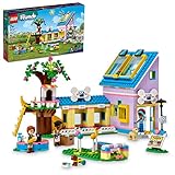 LEGO Friends Dog Rescue Center 41727, Haustier Tier Spielset für Kinder ab 7 Jahren mit 2023 Serie Charakteren Herbst und Zac Minipuppen, Spielzeugtierarzt Set