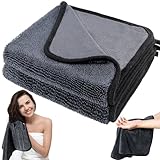 Jostift 2 Stück Shiny Bath Trockentuch, 40 x 40cm Shiny Wipes Tücher Original, Trockentuch Dusche, Fast Dry Mikrofasertuch Auto Trockentücher Duschkabinen Tuch zum Wasser Abziehen in Dusche&Bad