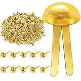 Caianwin 200 Stück musterbeutelklammern Metall Rundkopfklammern Gold musterklammern Büro Papier Briefklammern Basteln Handwerk DIY
