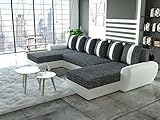 Generisch Couch Couchgarnitur PU_MA Sofa Sofagarnitur mit Schlaffunktion und Bettkasten Polsterecke