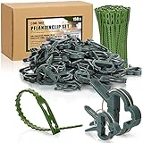 COM-FOUR® 150-tlg. Pflanzenklemmen Set - Pflanzenbinder - Rosenklammern - Pflanzenklammern für Tomaten - Planenklammern - Clip für Planen (150 Stück - Mix)