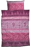 sister s. Fein-Biber Bettwäsche Indi 135 cm x 200 cm Beere-pink orientalische Ornamente Bordüren Bettwäsche-Set modernes Landhaus Italienischer Flair so hip…