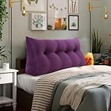 strusery Kordsamt Keilkissen - Großes dreieckiges Kopfteil Rückenlehnenkissen für Tagesbett und Bettruhe, Lesestützung, Fußpolsterpositionierung (Rot, 100 x 50 x 20 cm)