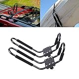 Ambienceo 2 Stück Universal Kajak Dachträger 1 Paar Board Rack Crossbar J Bar Kajak Dachträger Auto Kajakhalter Bootsträger Bootshalter Boot Surf Ski Dach Top Mount