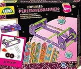 Lena 42722 Rocailles Perlenwebrahmen Kinder Bastelset ab 8 Jahren - Kreative Glasperlen Armbänder selber machen ganz leicht, Perlen weben für Kinder