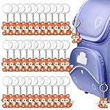 30 Stück Schlüsselanhänger Fuchs, Niedliche Fuchs Anhänger, Kinder Geschenk Set für Geburtstagsfeiern, Schulbelohnungen und Rucksack Dekoration, Fuchs schlüsselanhänger, Kuscheltier Schlüsselanhänger