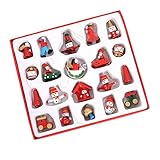 GARVALON Holzanhänger Für Weihnachtsdekoration 1 Schachtel Mit Bezaubernden Hängenden Ornamenten Ideal Für Den Christbaum Und Festliche Anlässe Perfekte Marktanhänger Für Und