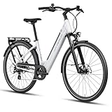 DERUIZ Quartz E Bike,28 Zoll Elektrofahrrad Herren Damen mit Drehmomentsensor & hydraulische Bremsen,48V 13.4Ah Akku, Reichweite bis zu161 KM, 8-Gang-Kettenschaltung, Pedelec Citybike
