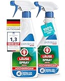 Patronus Läuse Abwehrspray für Textilien & Umgebung [2x 500ml] effektives Läuse-Spray mit natürlichen Wirkstoffen - Läuse Umgebungsspray mit Sofortschutz gegen Läuse - mit dezentem Zitrusduft