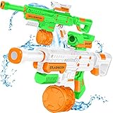 KESSER® Wasserpistole 2er Set Wasserpistolen Spritzpistolen inkl. Zielfernrohr Sehr Stark Reichweite 8m, Fassungsvermögen 650ml Spielzeug im Freien für Kinder und Erwachsene Weiß/Grün