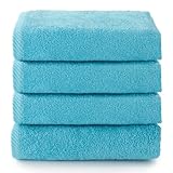 Top Towel - Plus - Badetücher - 4 Gesichts- oder Bidethandtücher - 30x50 cm - 100 % Baumwolle - Aguamar