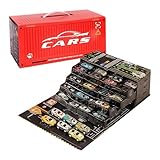 48 Mini-Rückziehautos mit eingebauter Garage, Spielzeuggarage-Spielset für Kinderpartyspiele, mehrere Simulationsszenen, Autospielzeug für Geburtstage, Partygeschenke