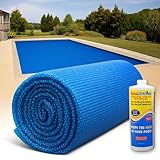 SunHeater Solar-Pool-Heizungspaket, 30,5 x 61 cm, robuste Solardecke + flüssiger Hitzeschild, für im Boden und über dem Boden, speichert Wärme, reduziert Verdunstung, spart Wasser und Chemikalien