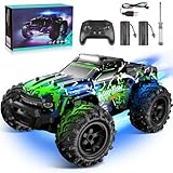 JOYTREKY Ferngesteuertes Auto - 1:18 RC Auto Hochgeschwindigkeits LED-Licht 25 km/h mit Spray 2,4 GHz All Terrain Offroad Truck Spielzeug 2 Batterien Schnelles Spielzeug ab 3 4 5 6 7 8 Junge-Grün