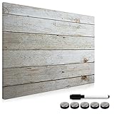 Navaris Magnettafel Magnetpinnwand Memoboard zum Beschriften - 70 x 50cm Notiztafel div. Designs - Tafel abwaschbar mit Magneten Stift